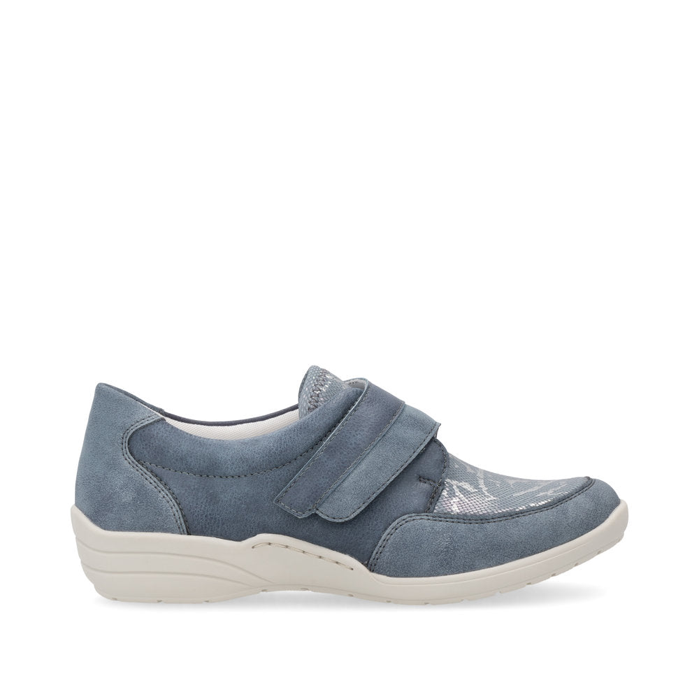 Remonte R7600-14 Light Blue & Silver H Fit Velcro Shoes