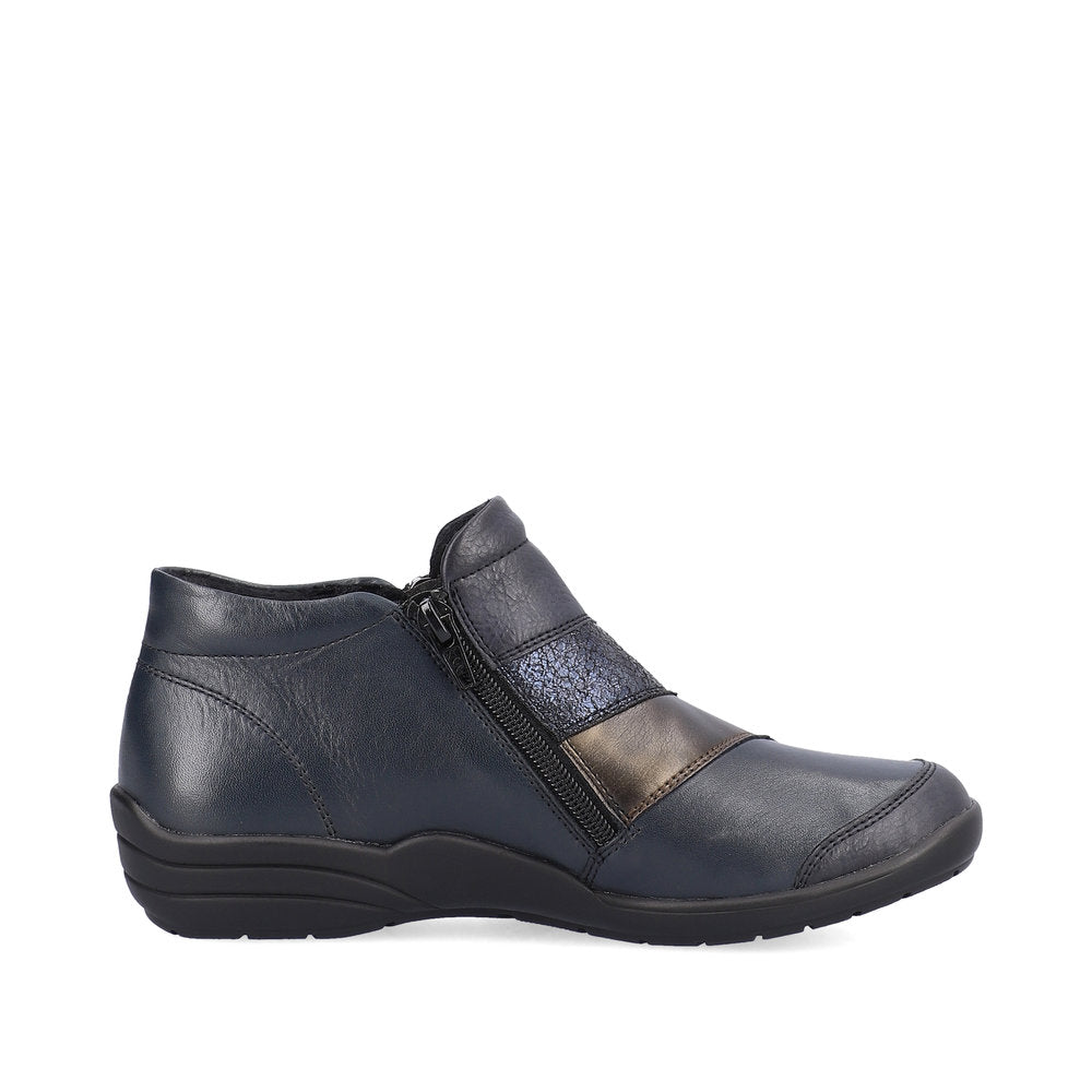 Remonte R7678-14 Navy Combi Ankle Boots