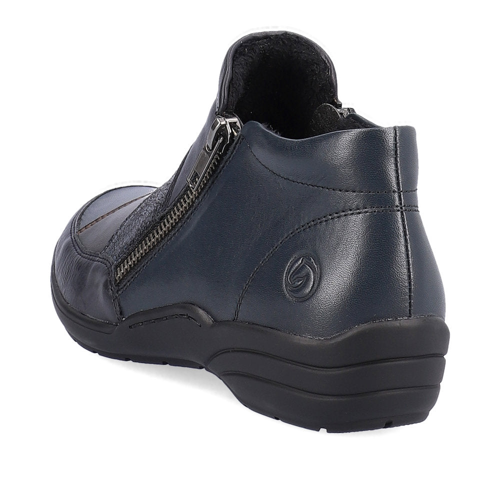 Remonte R7678-14 Navy Combi Ankle Boots