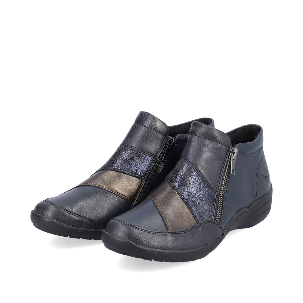 Remonte R7678-14 Navy Combi Ankle Boots
