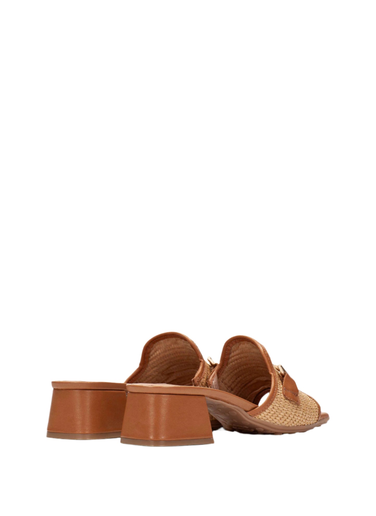 Hispanitas RHV254071 Tan Natural Slip On Block Heel Sandals