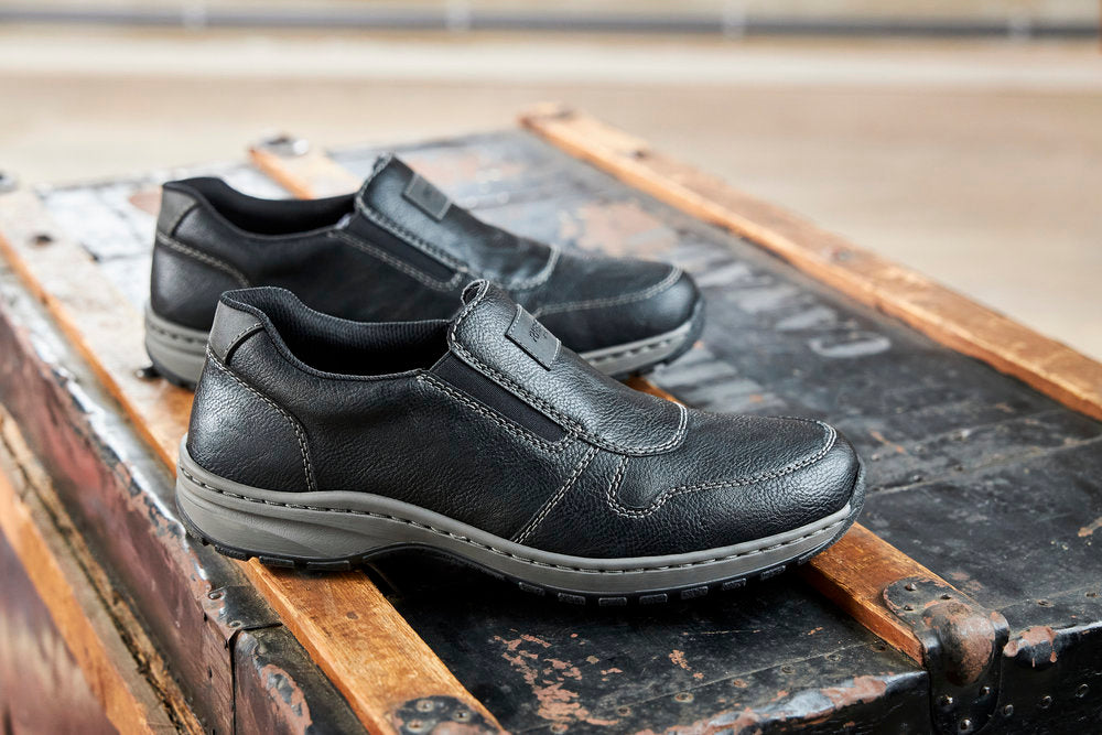 Rieker 03355-00 Black H Fit Slip On Shoes