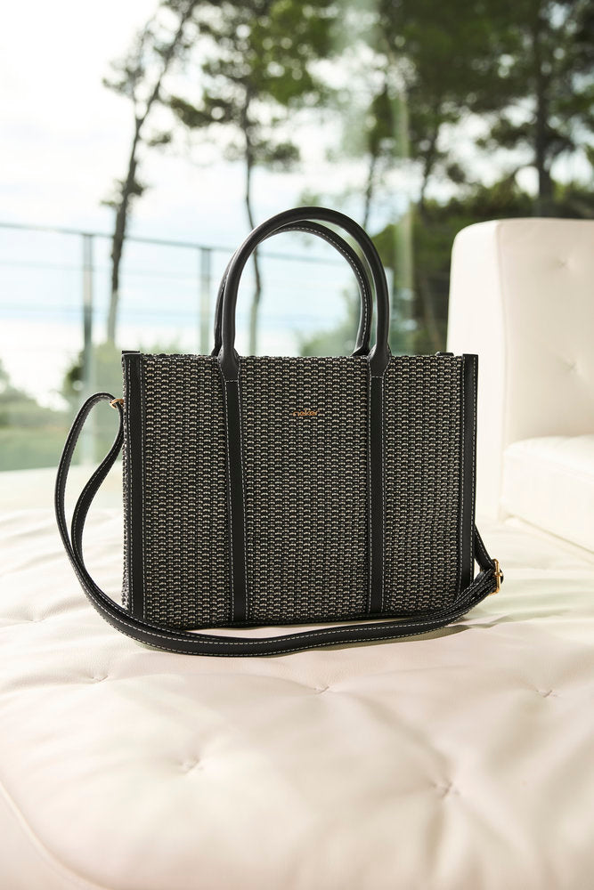 Rieker H1013-92 Black & Sand Handbag