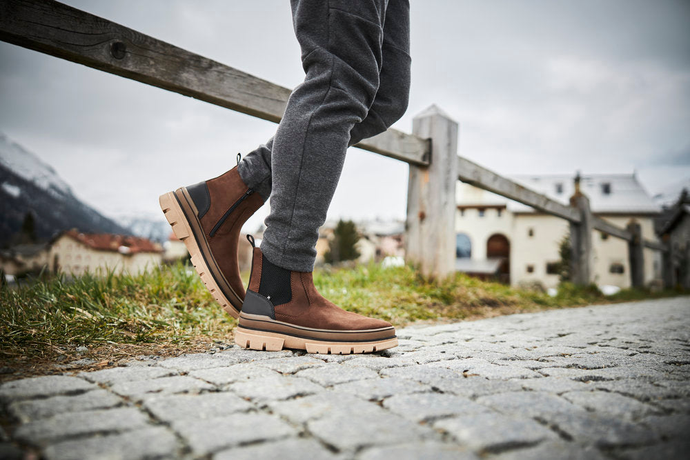 Rieker Evolution U1272-25 Brown & Black Chelsea Boots