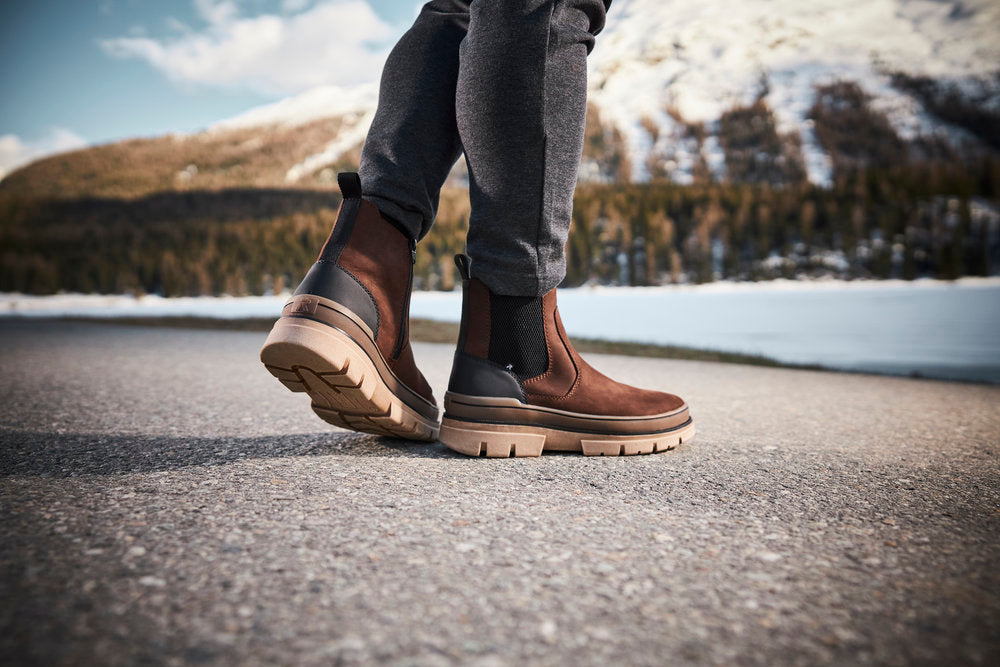 Rieker Evolution U1272-25 Brown & Black Chelsea Boots