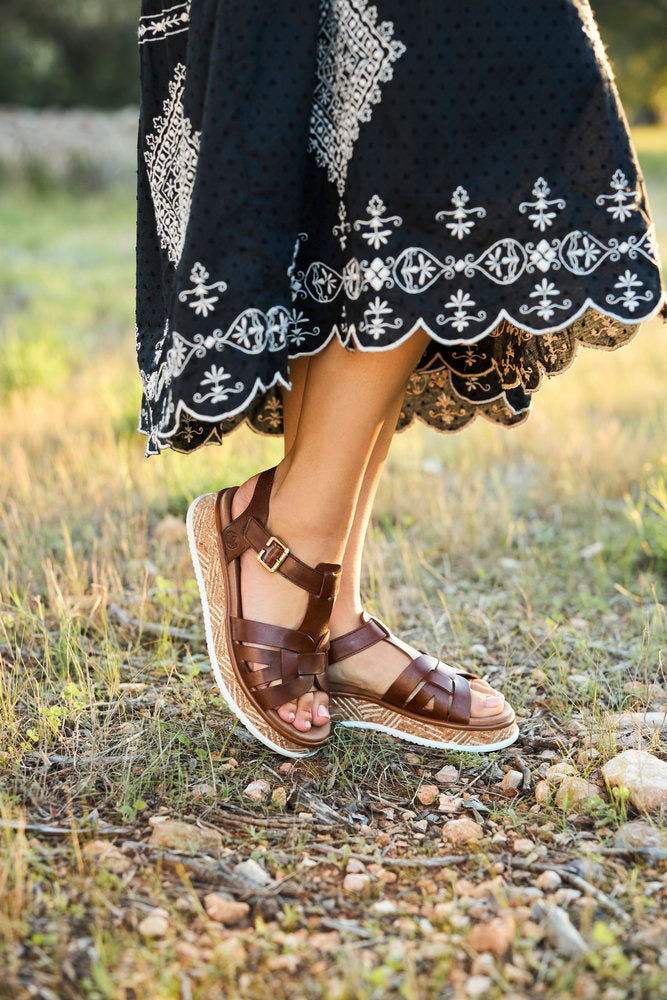 Rieker W0853-24 Tan Sandals with Slingback Strap