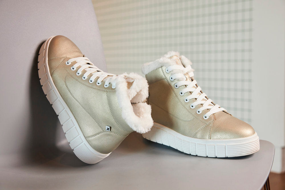 Rieker Evolution W1071-90 Gold Boots with White Laces