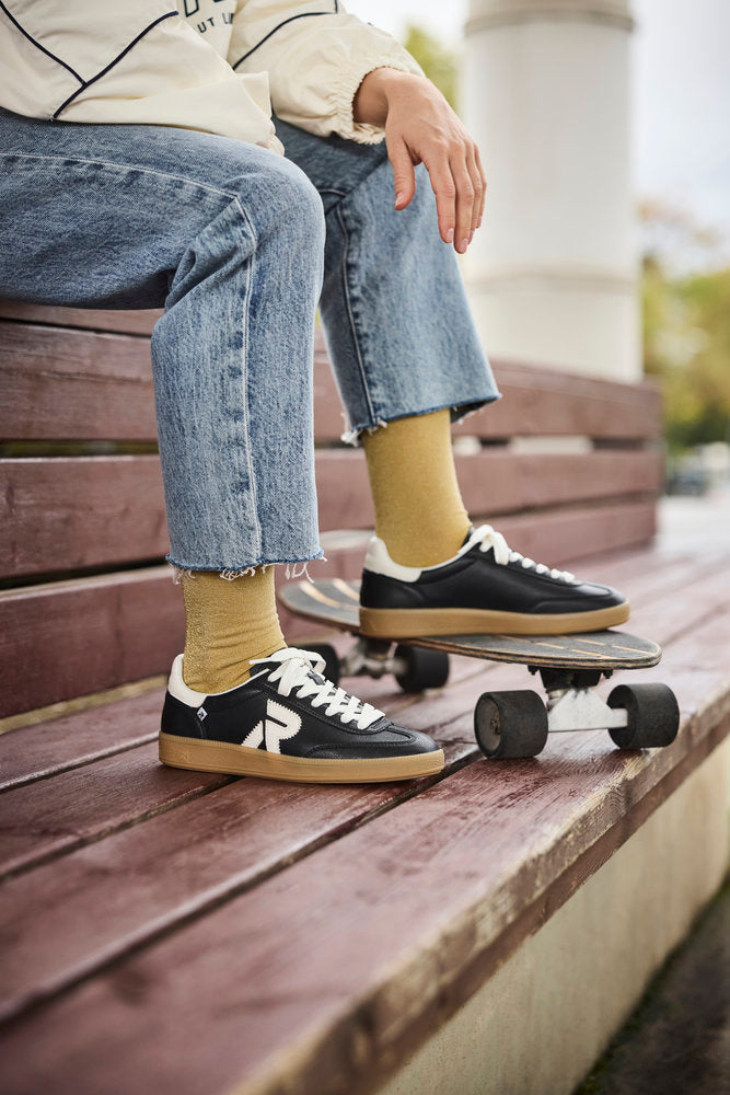 Rieker Swing2Go W2200-00 Black & Off White Trainers