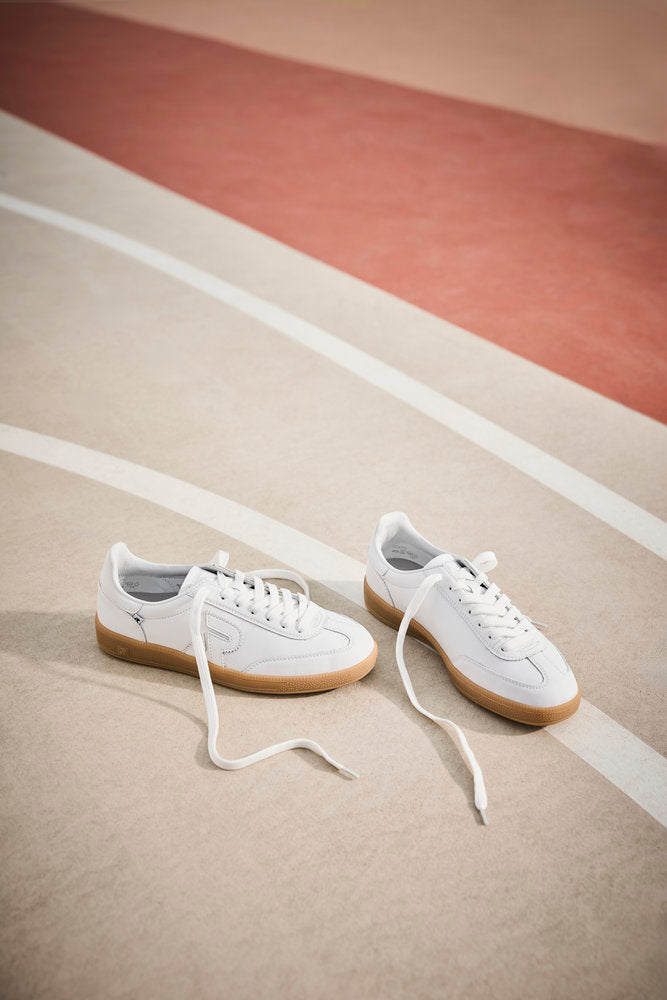 Rieker Swing2Go W2200-80 White Lace Trainers with Gum Sole