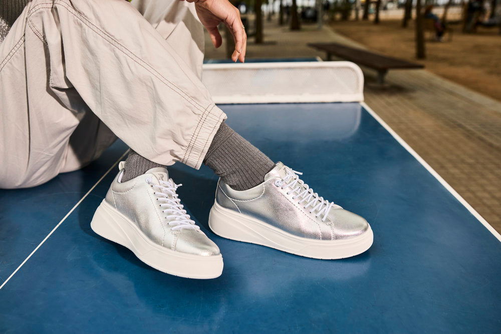 Rieker Soft W2301-90 Silver & White Trainers