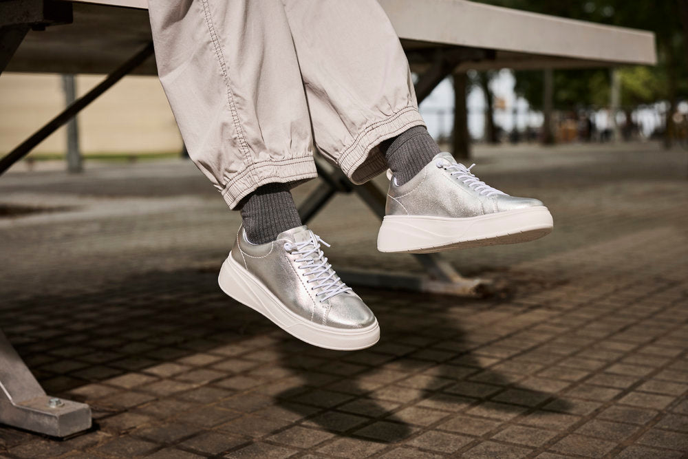 Rieker Soft W2301-90 Silver & White Trainers