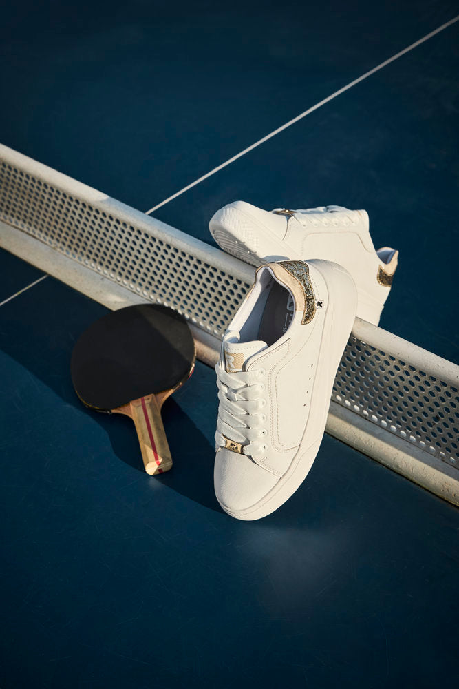 Rieker Soft W2303-80 White & Gold Trainers