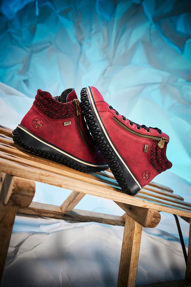 Rieker TEX Z4263-35 Red & Black Boots