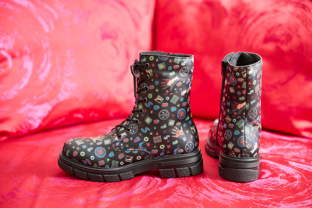 Rieker Z9120-90 Black Comic Multi Boots