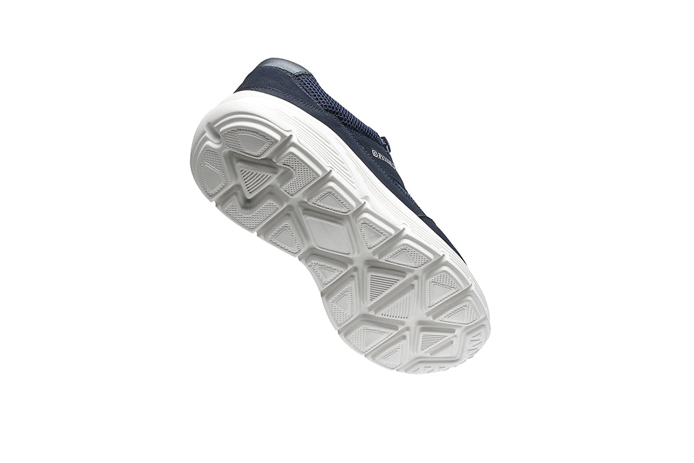 G Comfort Fitness S-1623 Navy Sneakers with Side Zip & White Sole