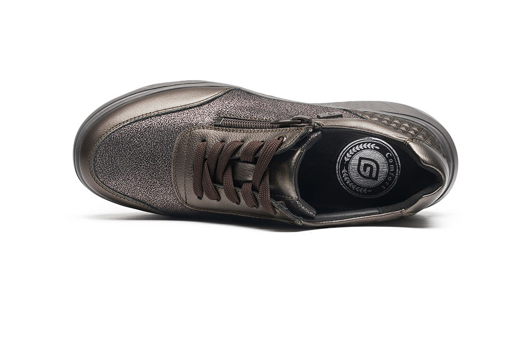 G Comfort S-2725ZM Tin Bronze Metallic Combi Ultra Light Sneakers