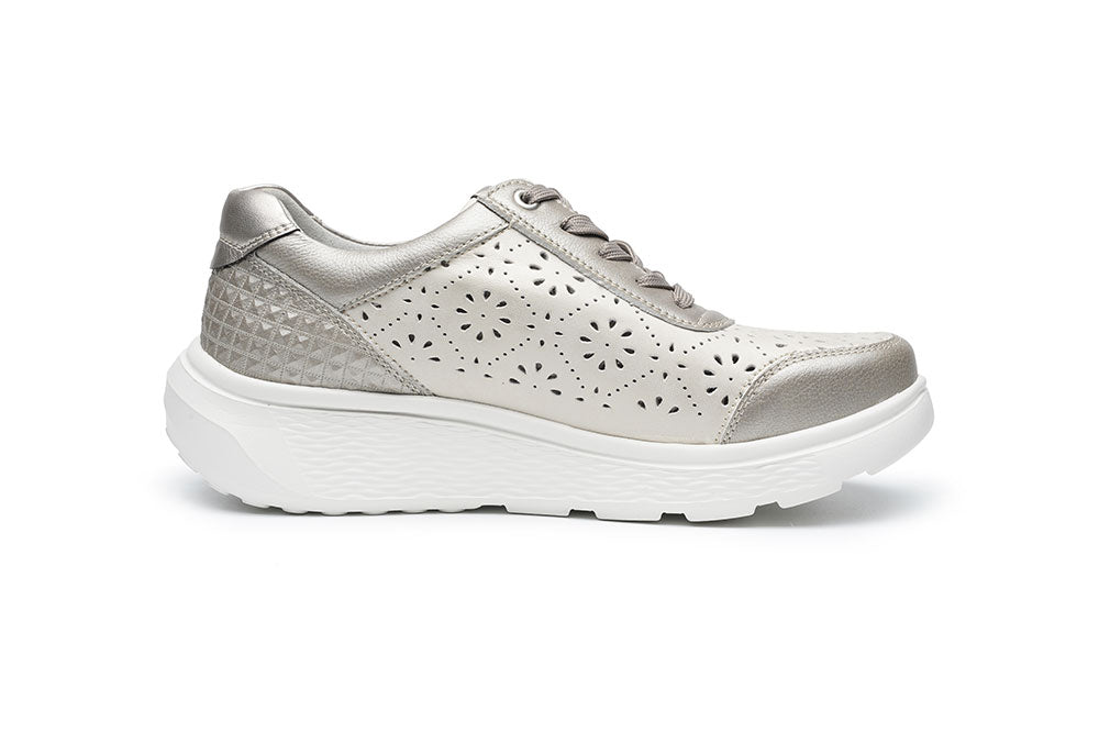 G Comfort S-2726 PC Platinum Cream Ultra Light Perforation Sneakers