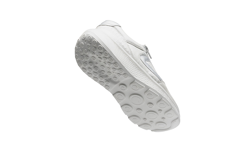 G Comfort S-2729 Pearl & Silver Combi Sneakers with Zip