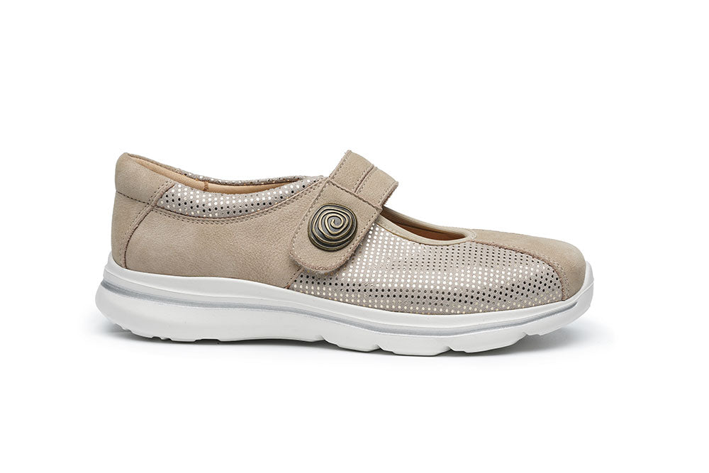 G Comfort S-822 PF Beige Fantasy Ultra Light Velcro Shoes