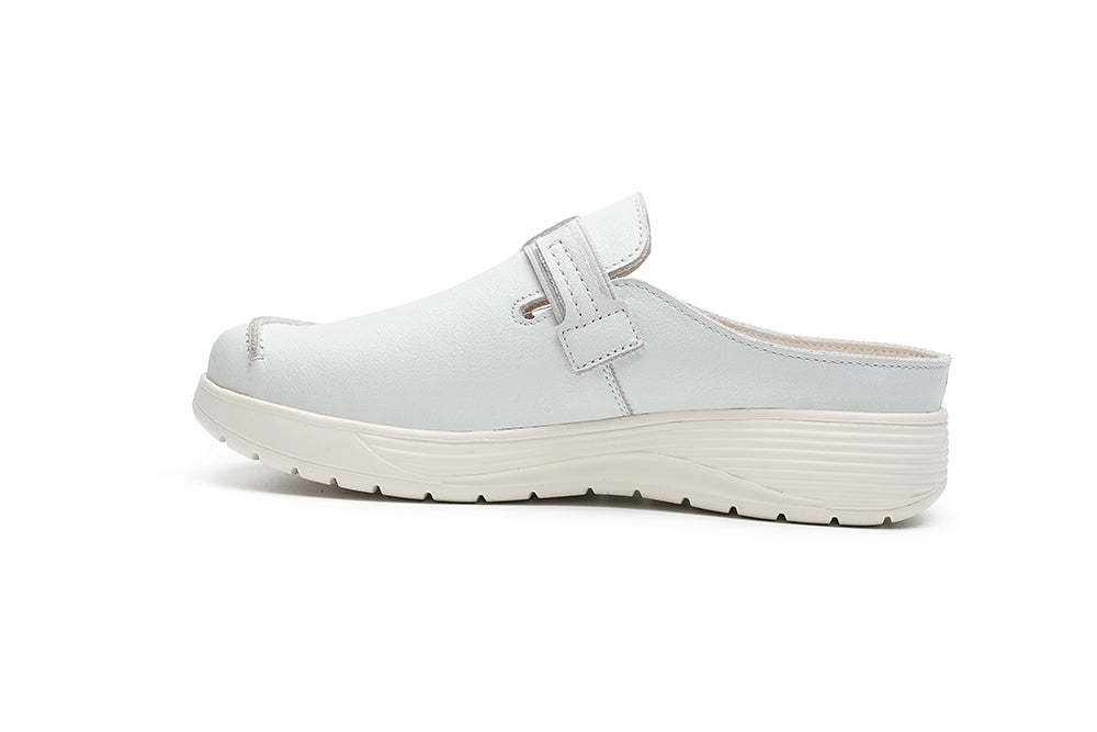 G Comfort S-8621 White Slip On Mules