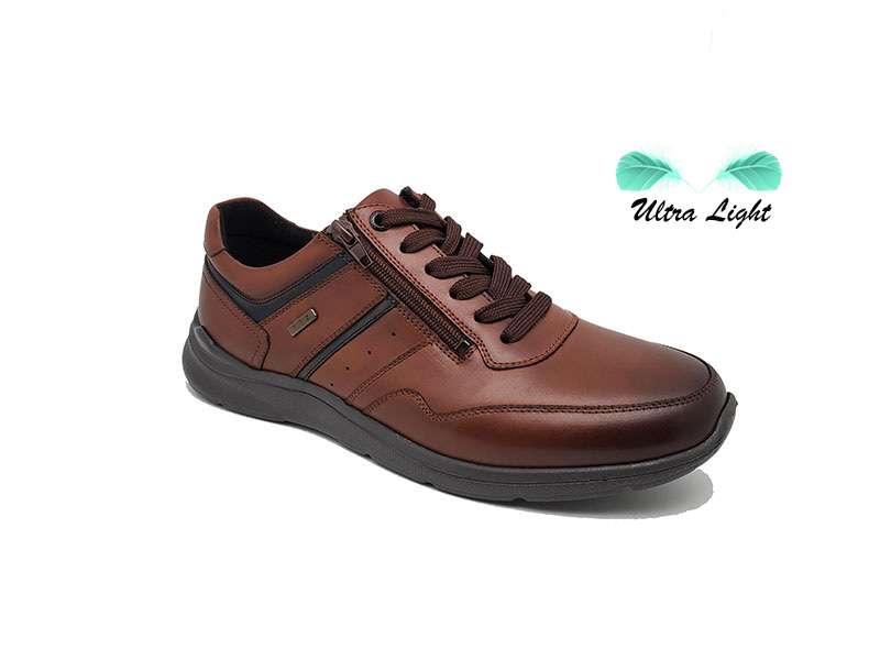 G Comfort S-963 Tan Lace & Zip Shoes