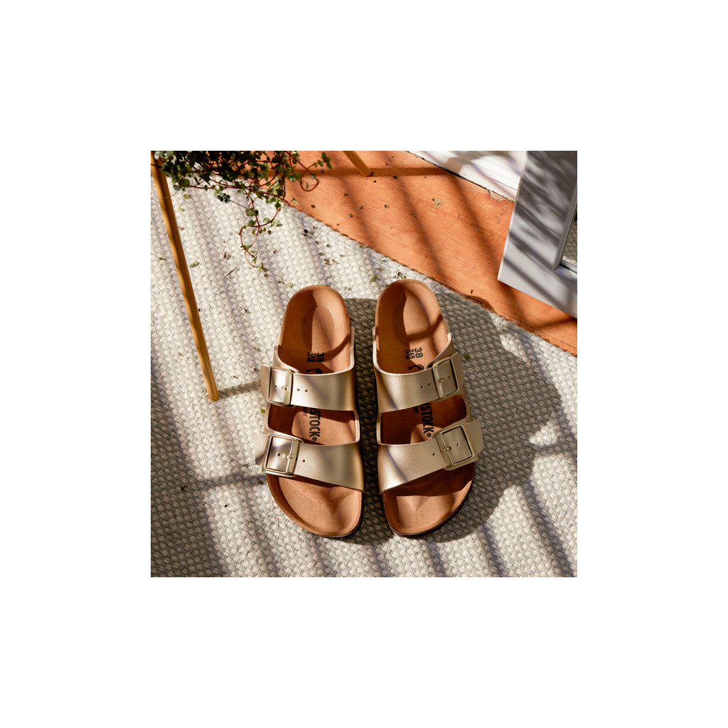 Birkenstock 1016111 Arizona BS Gold 2 Strap Sandals