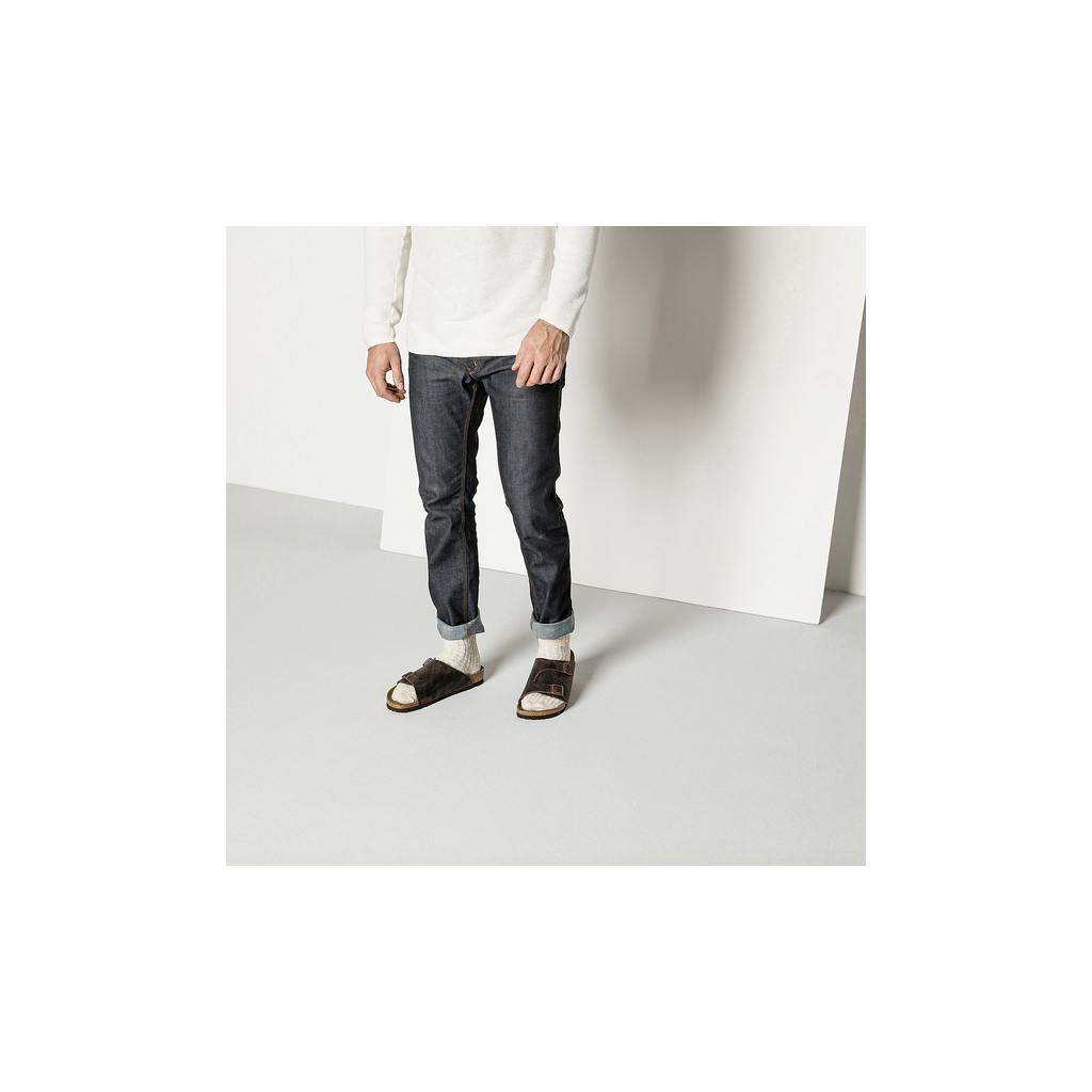 Birkenstock 1008061 Cotton Slub Men Cotton/Polyamid/Elastane Beige/White Socks