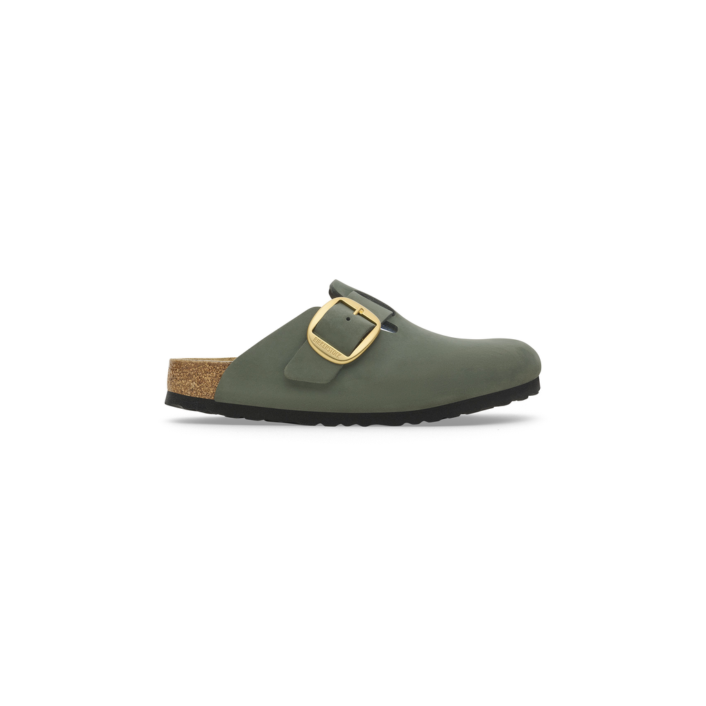Birkenstock 1028033 Boston Big Buckle Nubuk Leather Thyme Clogs