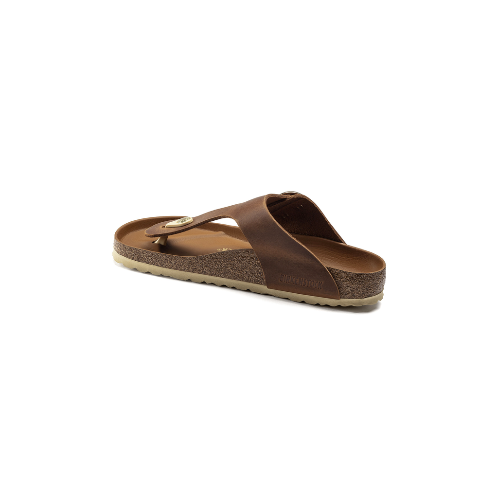Birkenstock 1018745 Gizeh Cognac Tan Big Buckle Natural Leather Oiled Sandals