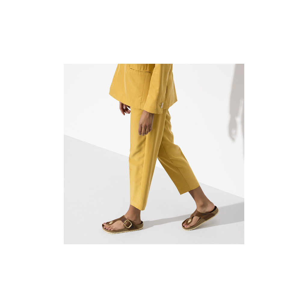 Birkenstock 1018745 Gizeh Cognac Tan Big Buckle Natural Leather Oiled Sandals