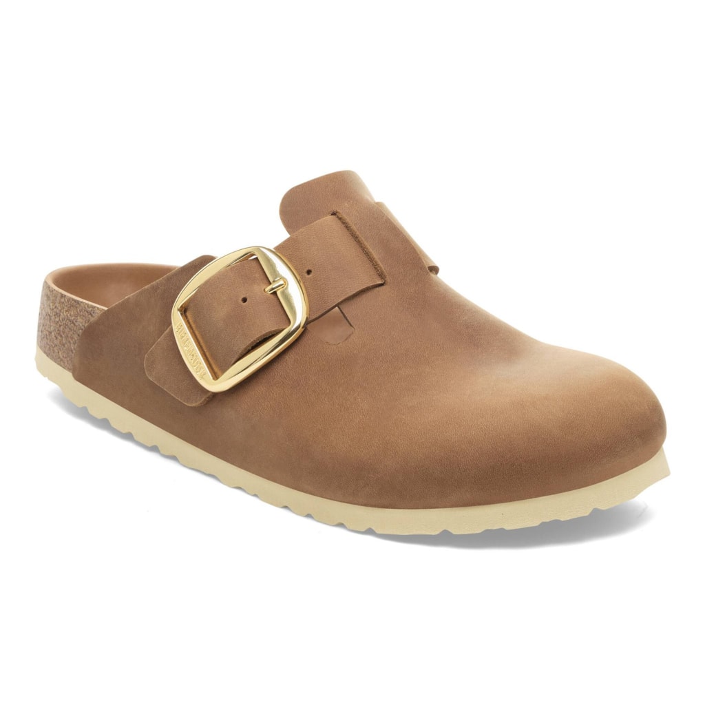 Birkenstock 1030446 Boston Big Buckle Natural Leather Oiled Cognac Clogs