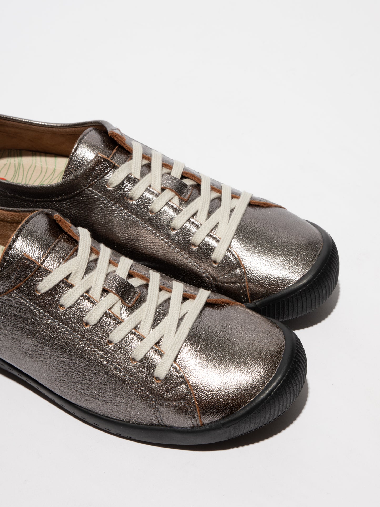 Softinos P900154659 ISLA154SOF Laminato Leather Pewter Graphite Shoes