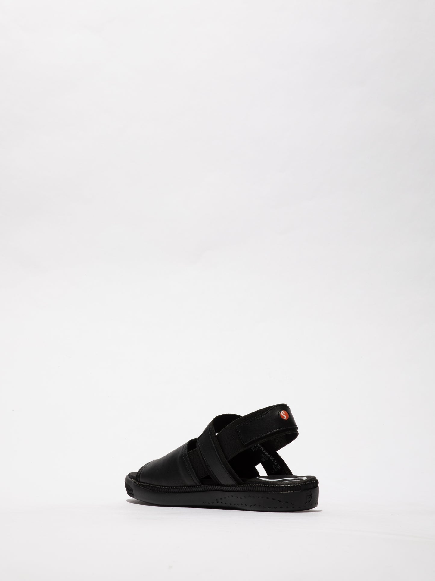 Softinos P900792000 ILIX792SOF Smooth Leather Black Sandals with Slingback Strap