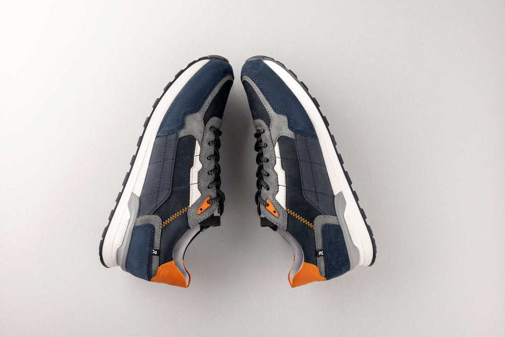 Rieker Evolution U0308-14 Navy & Green Combi Trainers