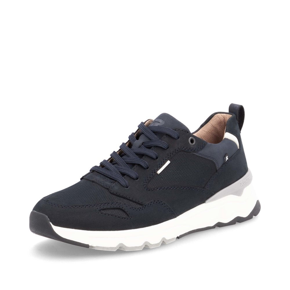 Rieker Evolution U0903-14 Navy Combi Trainers with Cream Sides