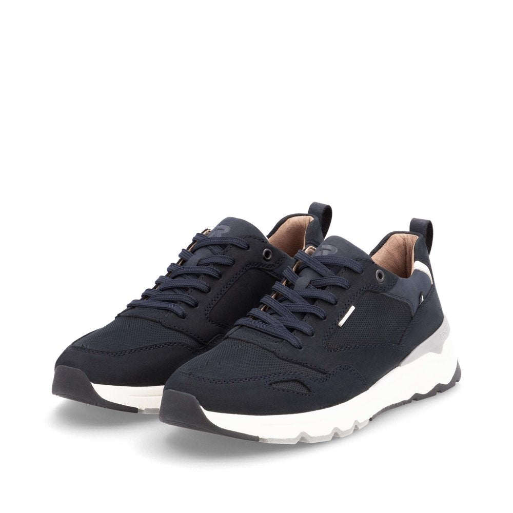 Rieker Evolution U0903-14 Navy Combi Trainers with Cream Sides