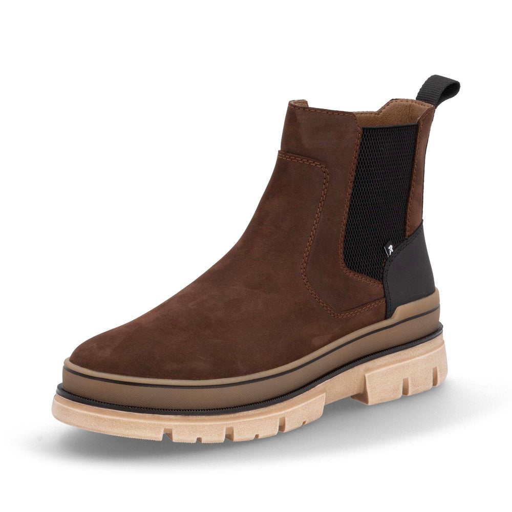 Rieker Evolution U1272-25 Brown & Black Chelsea Boots