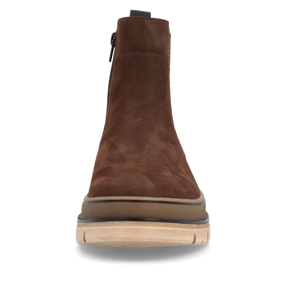 Rieker Evolution U1272-25 Brown & Black Chelsea Boots