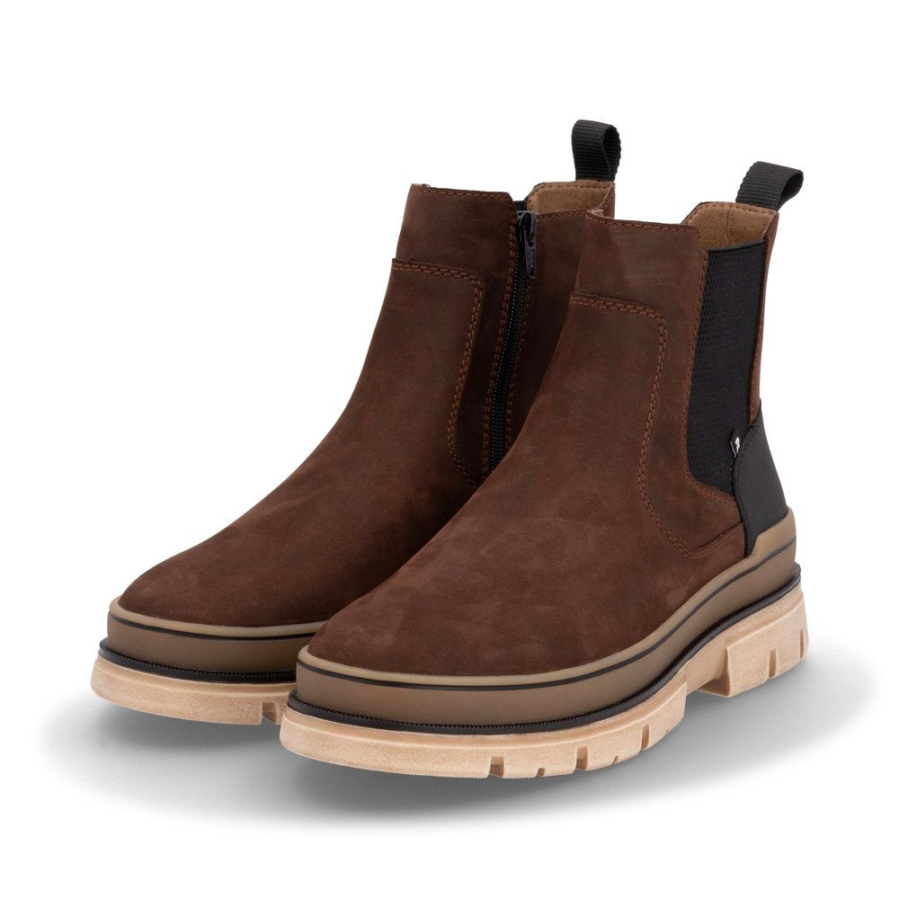 Rieker Evolution U1272-25 Brown & Black Chelsea Boots
