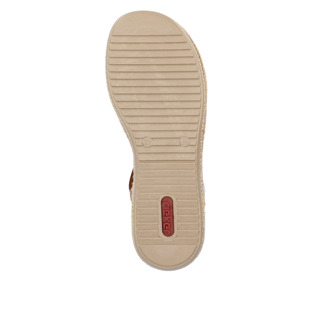 Rieker V0921-24 Tan Surf Beads Slingback Sandals