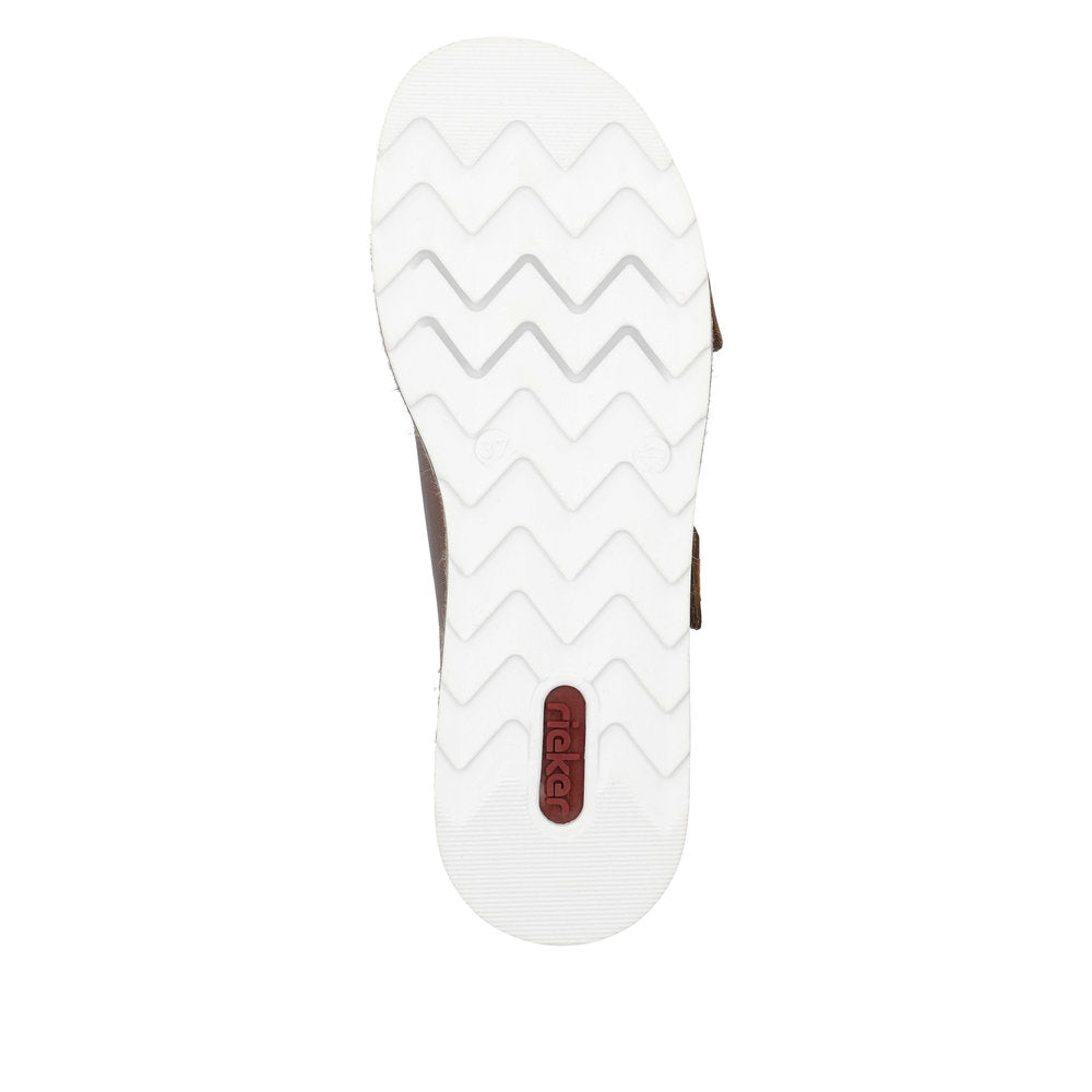 Rieker V7955-24 Tan Brown Slip On Sandals