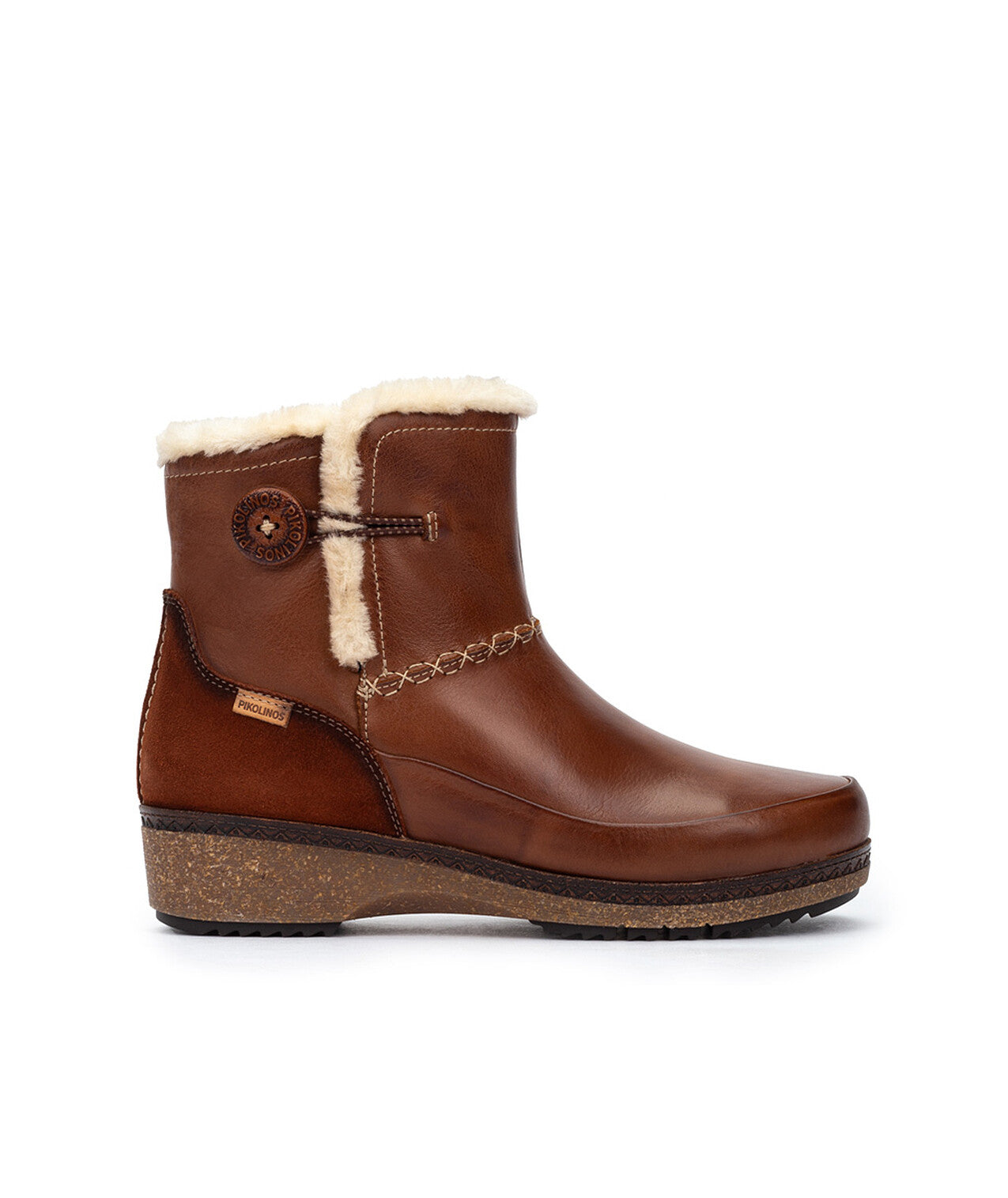 Pikolinos Granada W0W-8711C1 Cuero Tan Fur Lined Boots
