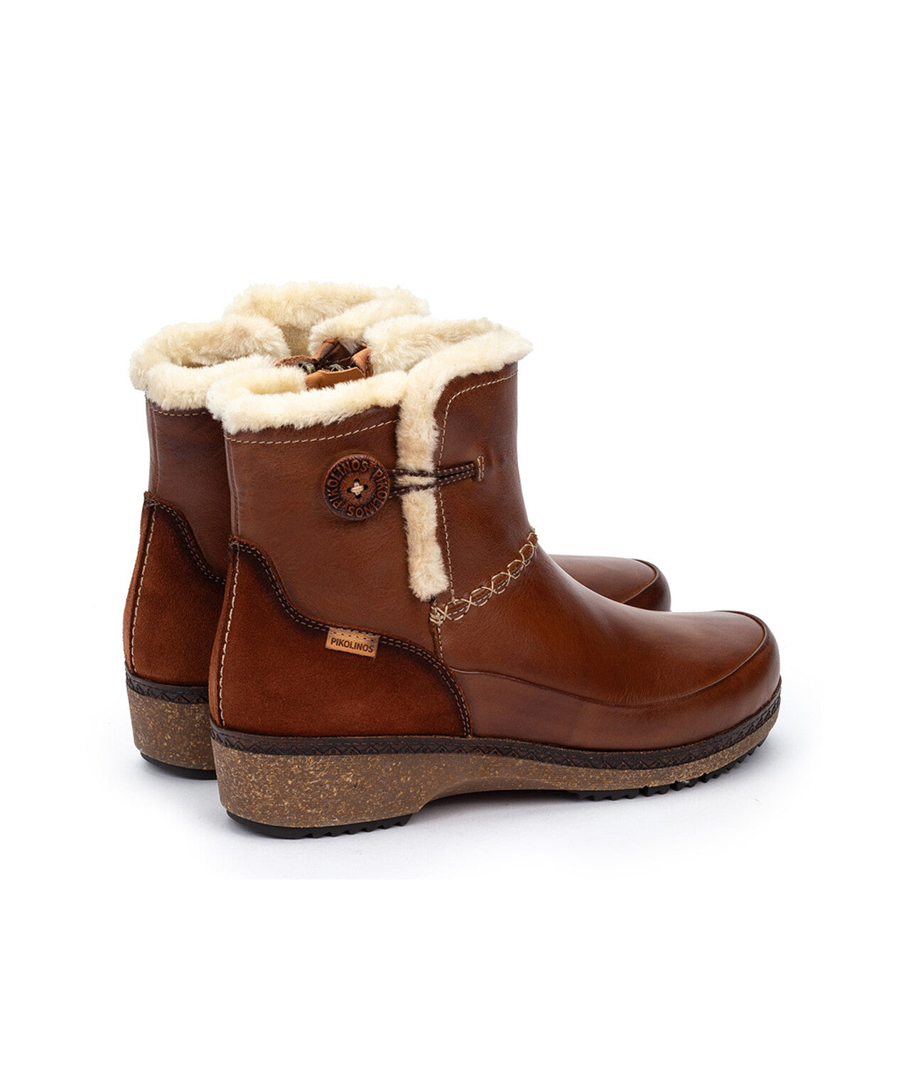 Pikolinos Granada W0W-8711C1 Cuero Tan Fur Lined Boots