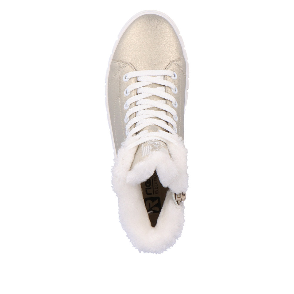 Rieker Evolution W1071-90 Gold Boots with White Laces