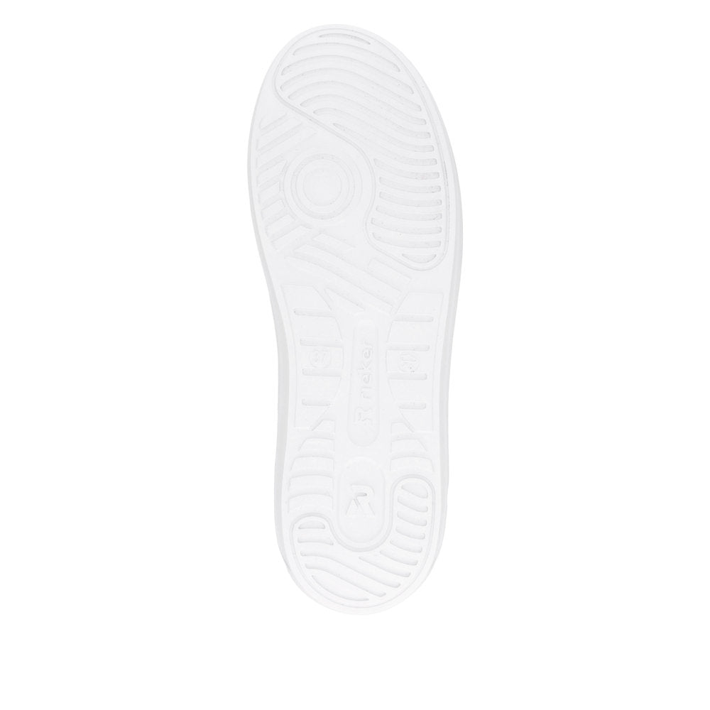 Rieker Soft W1201-82 White Sneakers with Pink Heel