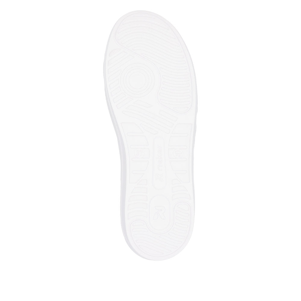 Rieker Soft W1202-83 White & Silver Trainers with Dragonfly