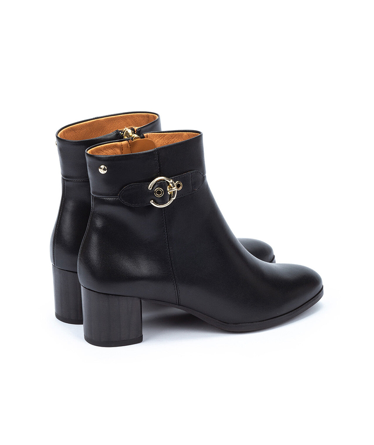 Pikolinos Calafat W1Z-8588 Black Side Buckle Block Heel Boots