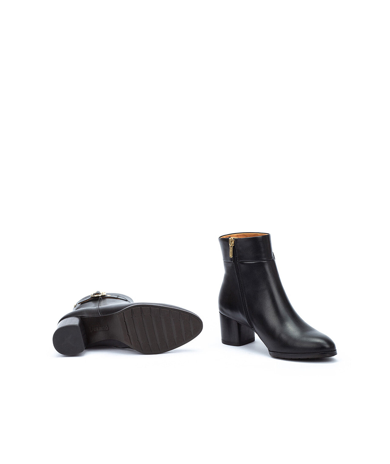 Pikolinos Calafat W1Z-8588 Black Side Buckle Block Heel Boots