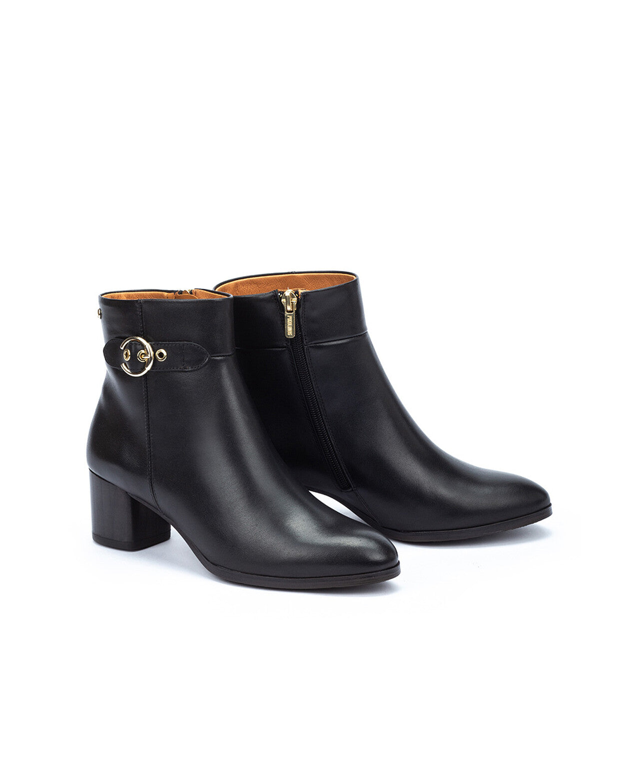 Pikolinos Calafat W1Z-8588 Black Side Buckle Block Heel Boots
