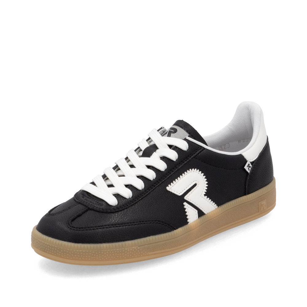 Rieker Swing2Go W2200-00 Black & Off White Trainers